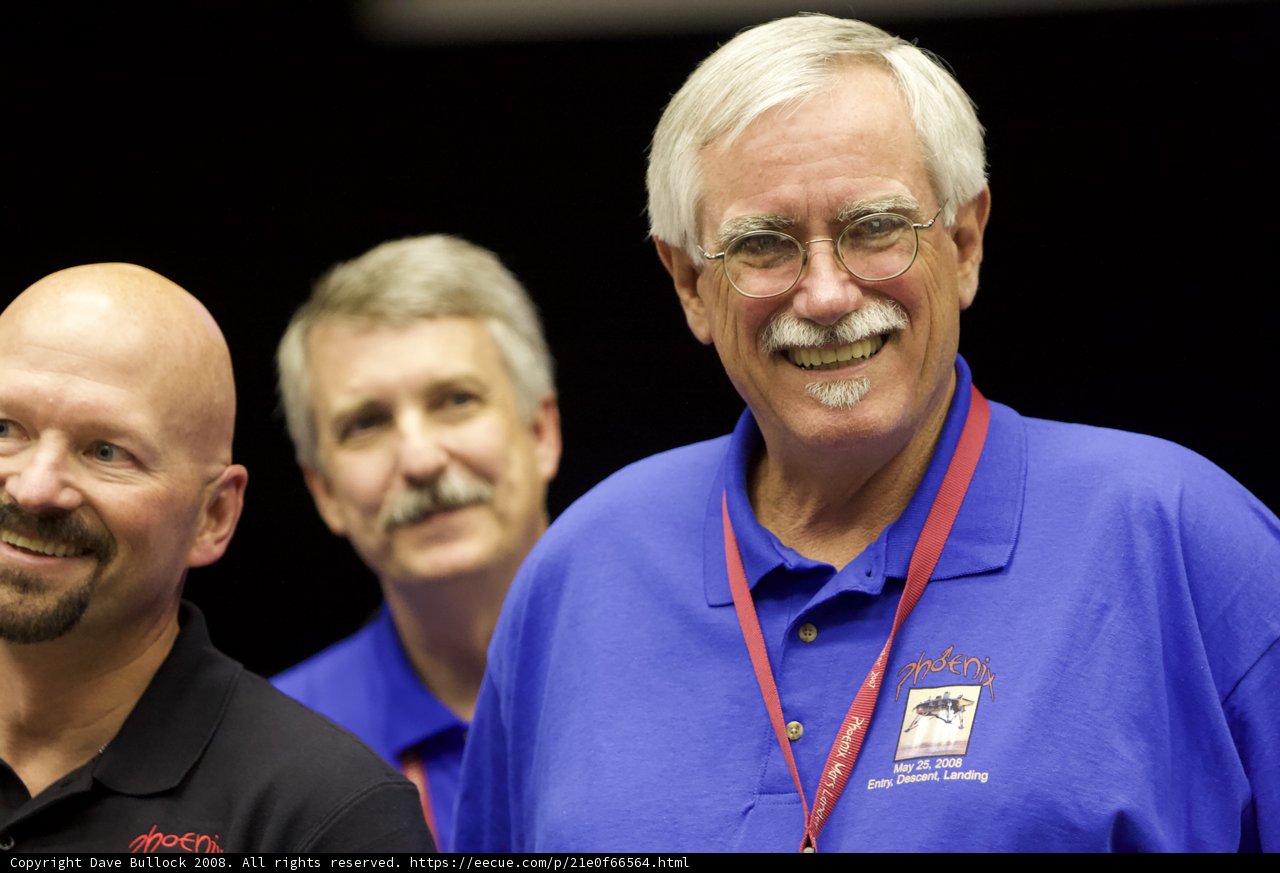 Three Men in Blue and Red