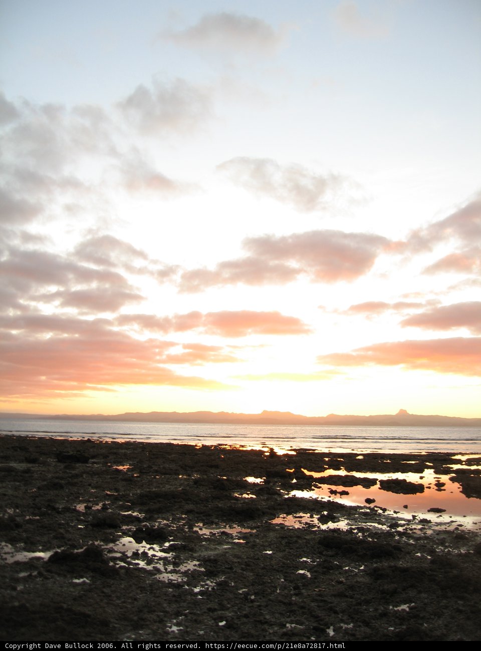 Fiery Sunset over the Pacific Ocean