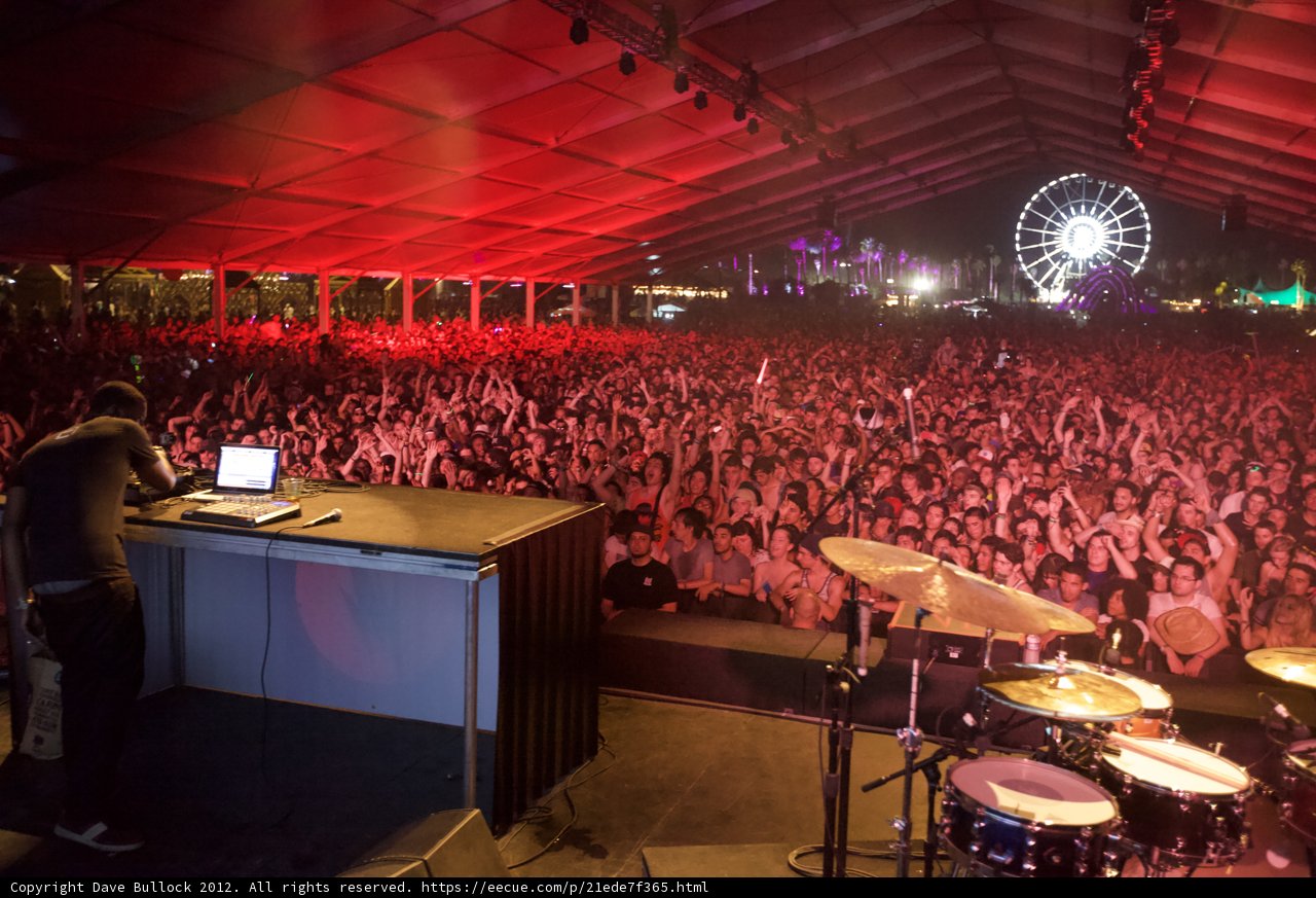 DJ Energizes the Crowd at Coachella 2012