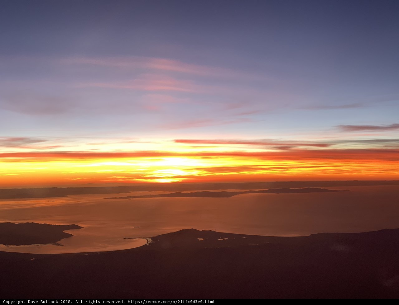 Ocean Sunset from Above
