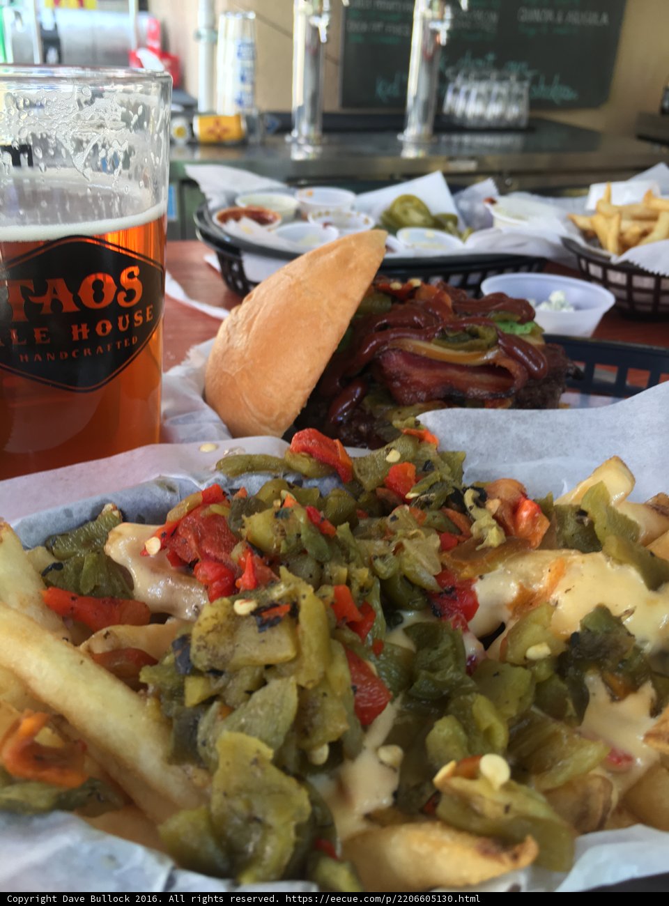 A Classic Combo Caption: Enjoying fries and a cold beer in Santa Fe.