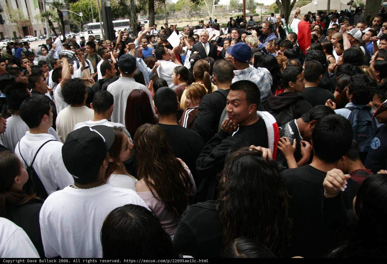 A sea of People standing strong