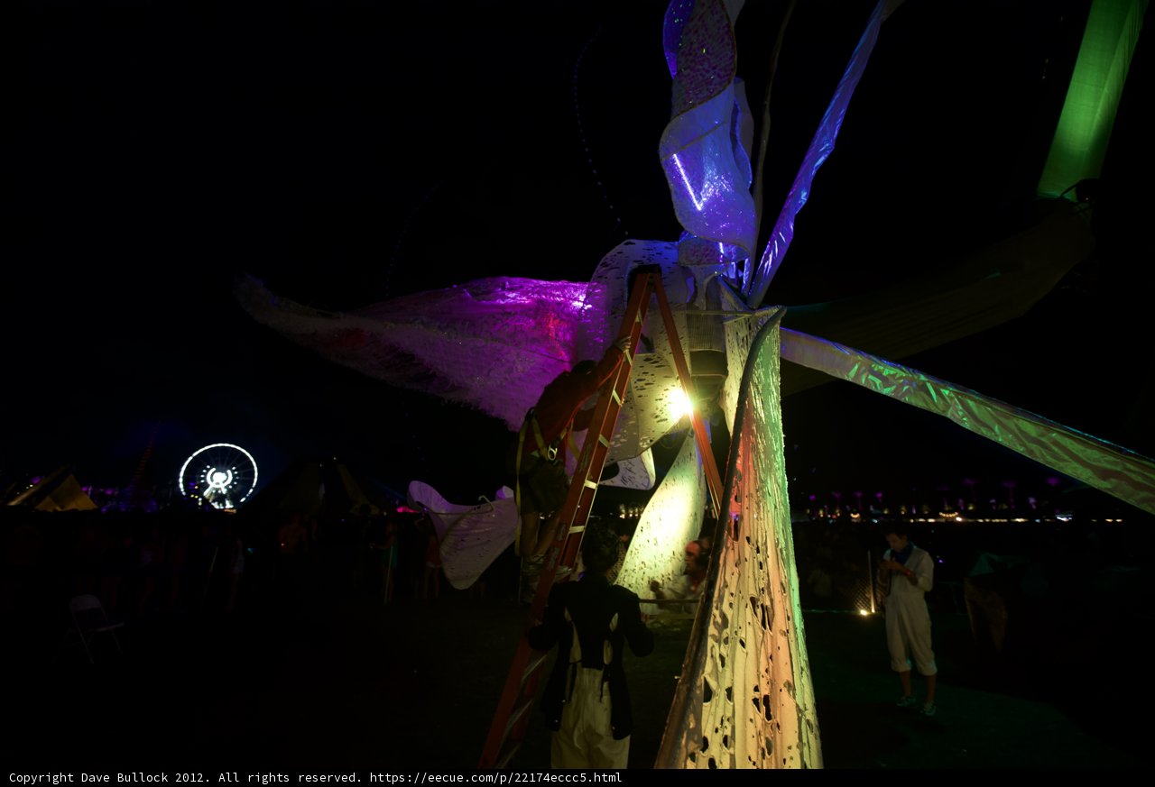 Illuminated Windmill at Coachella