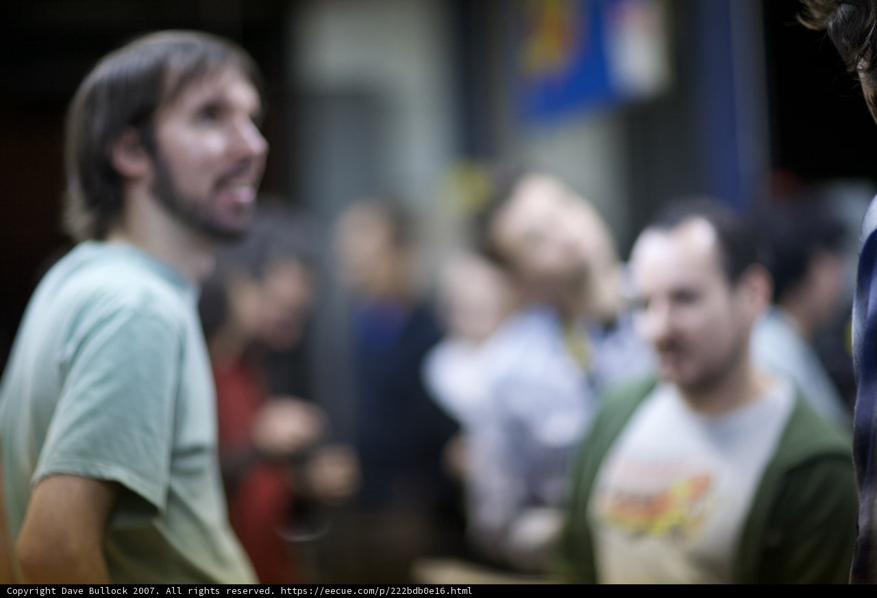 Bearded Man in a Festive Crowd