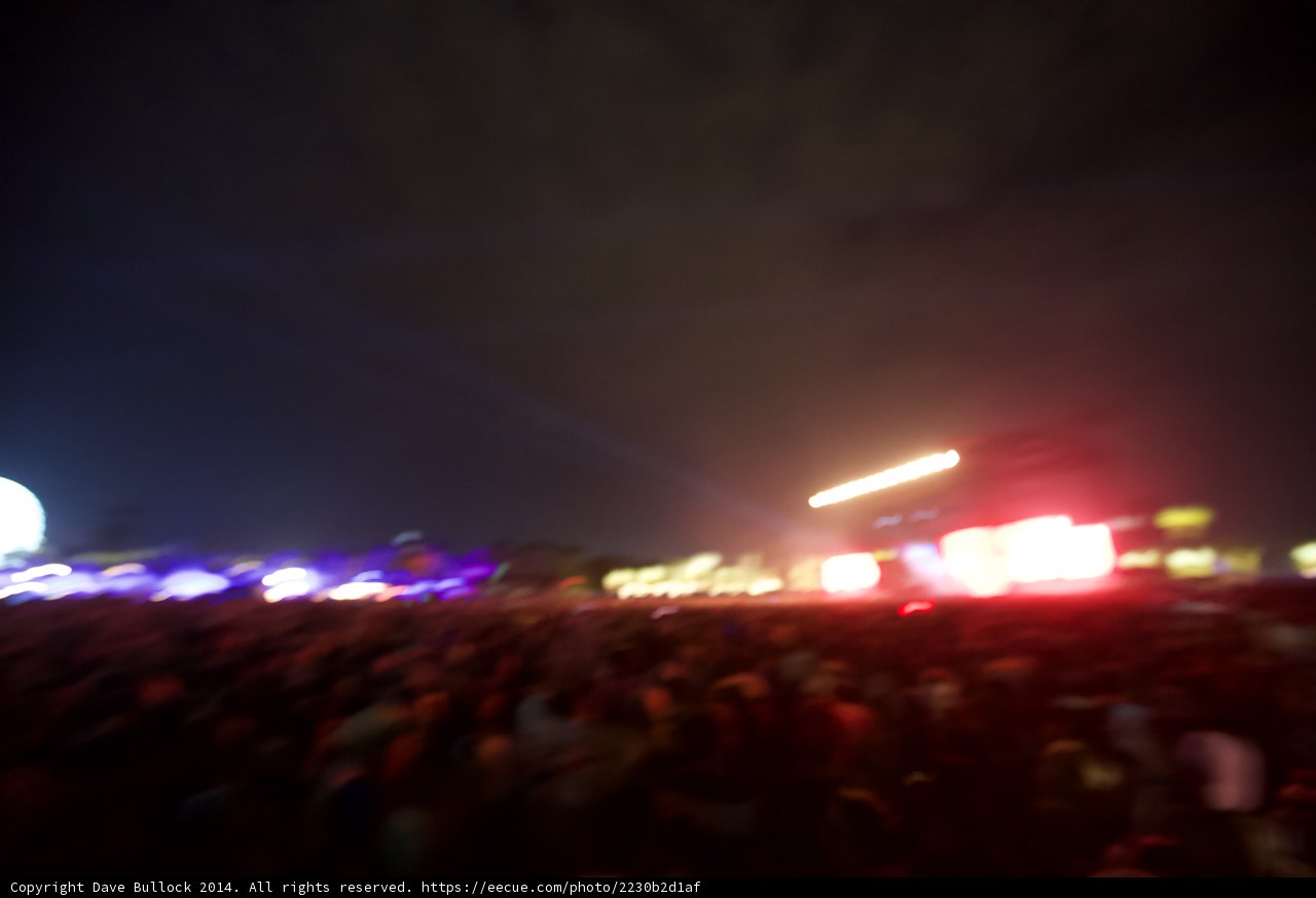 Blurry Sea of Fans at Night