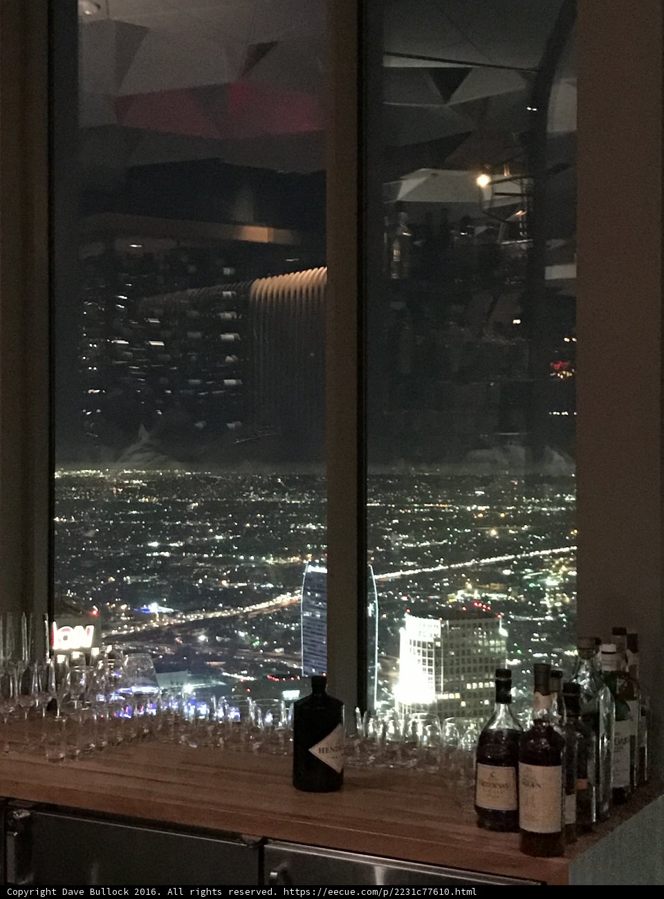 Nighttime Cityscape from the Bar Counter
