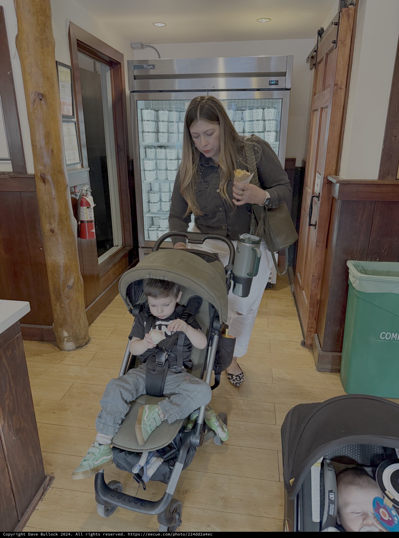 Mother and Child at Ice Cream Shop