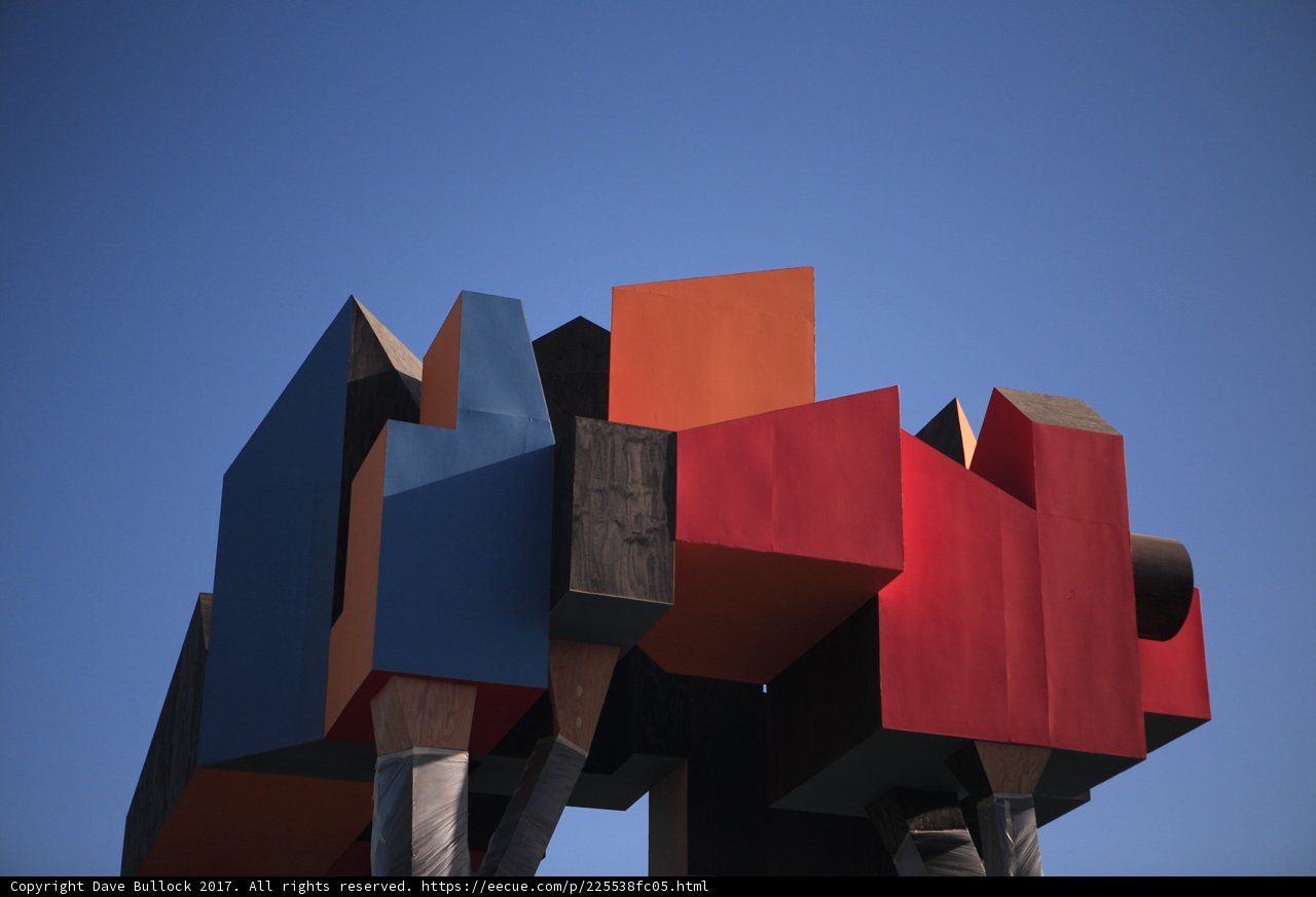 The Cross in Colorful Blocks