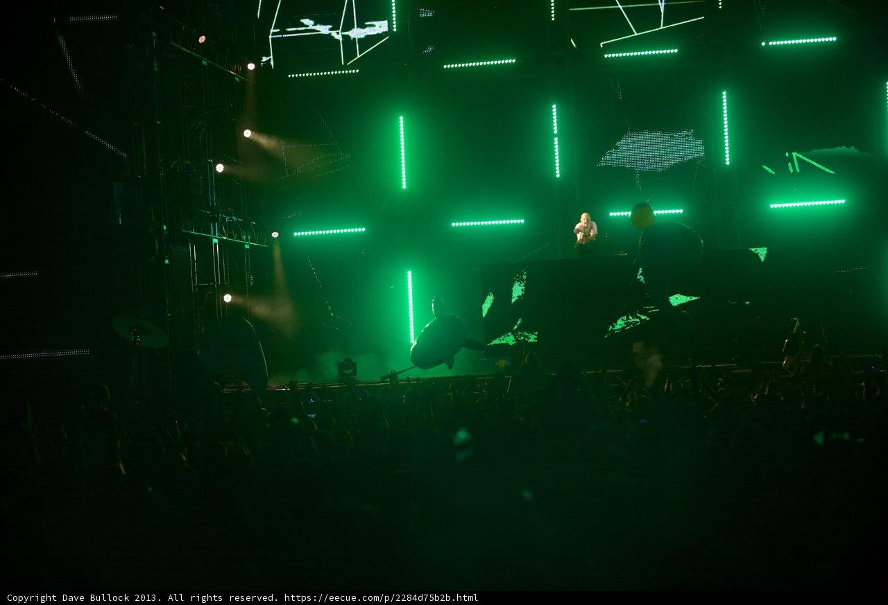 Green Spotlight on Stage