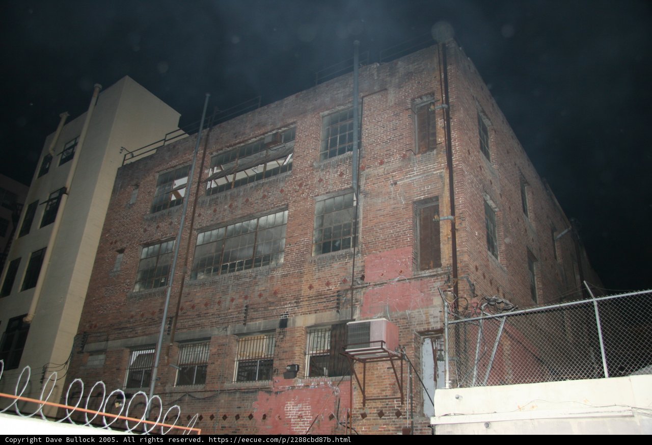 Old Brick Building Burning