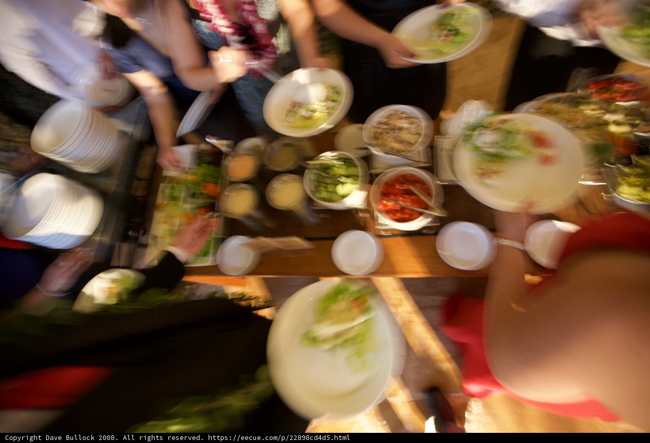 Enjoying a Delicious Meal with Friends and Family