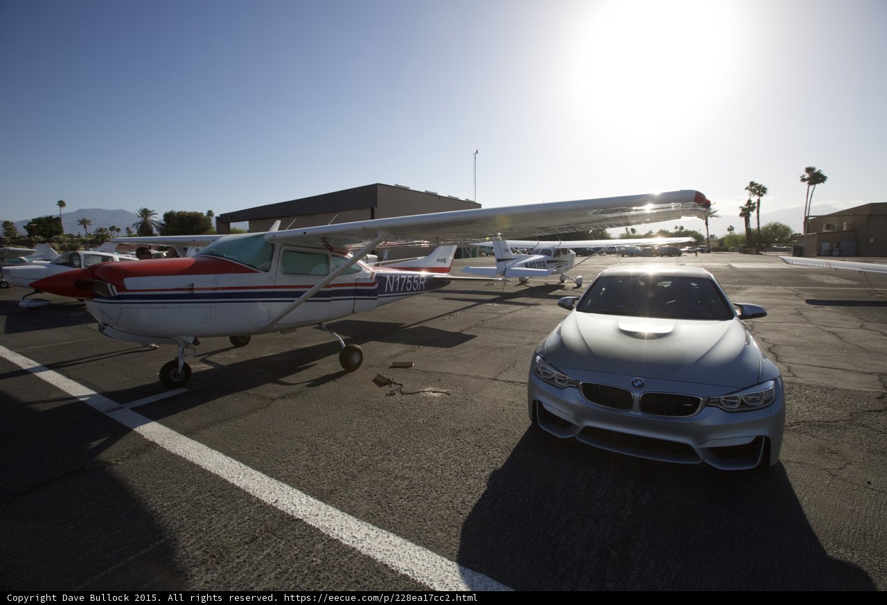 BMW M5 and Small Airplane at Bermuda Dunes Airport
