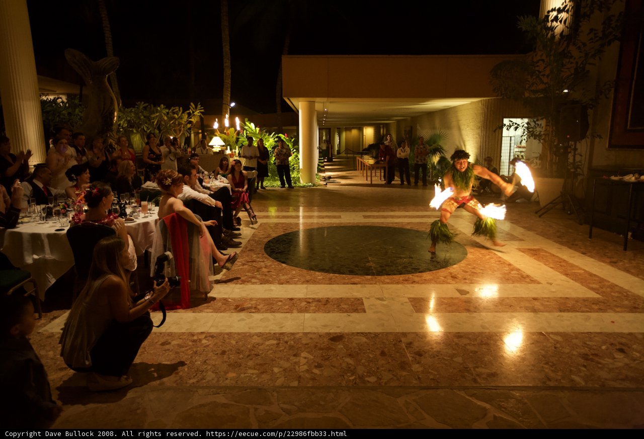 Fire Performance at Hawaiian Wedding