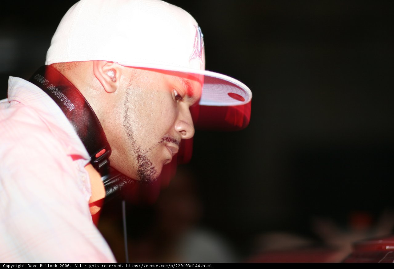 Craze rocking his baseball cap at NYC nightclub