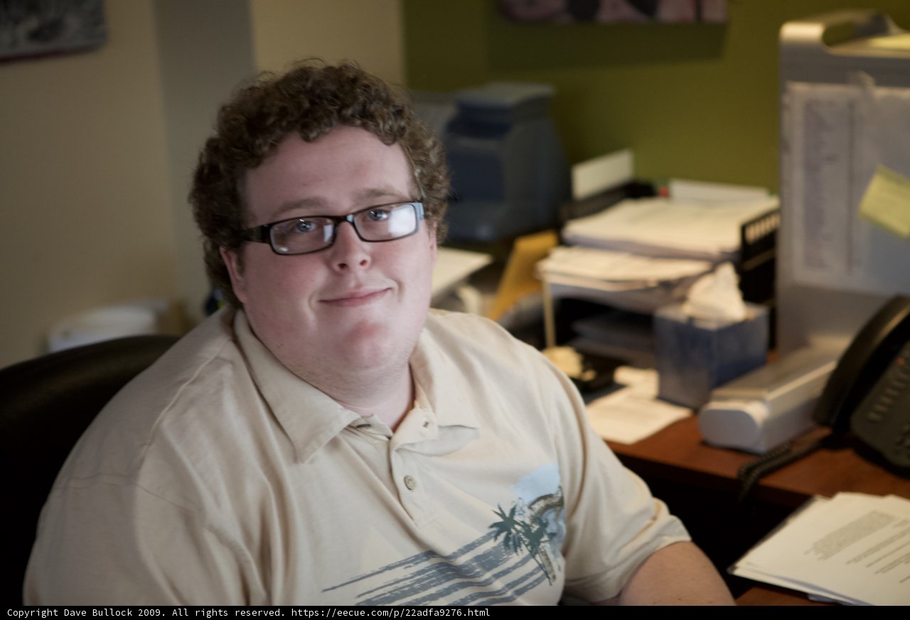 Nick Crompton Typing Away