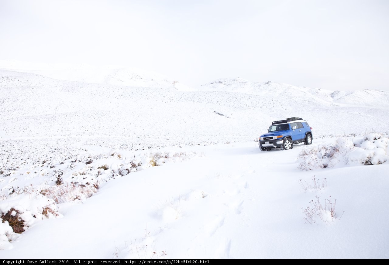 Driving through a winter wonderland
