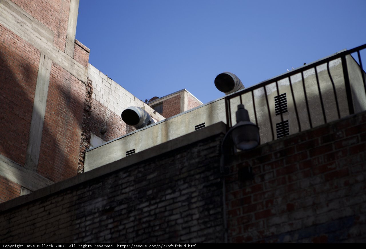 Top of the Building with Handrails and Vents