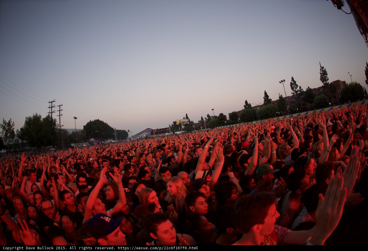 Massive Crowd Red Light