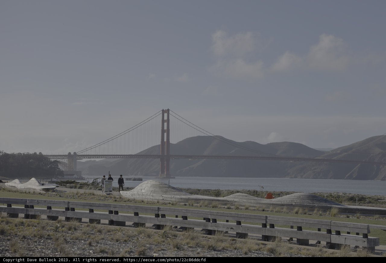 Skateboarder on the Road near the Golden Gate Bridge
