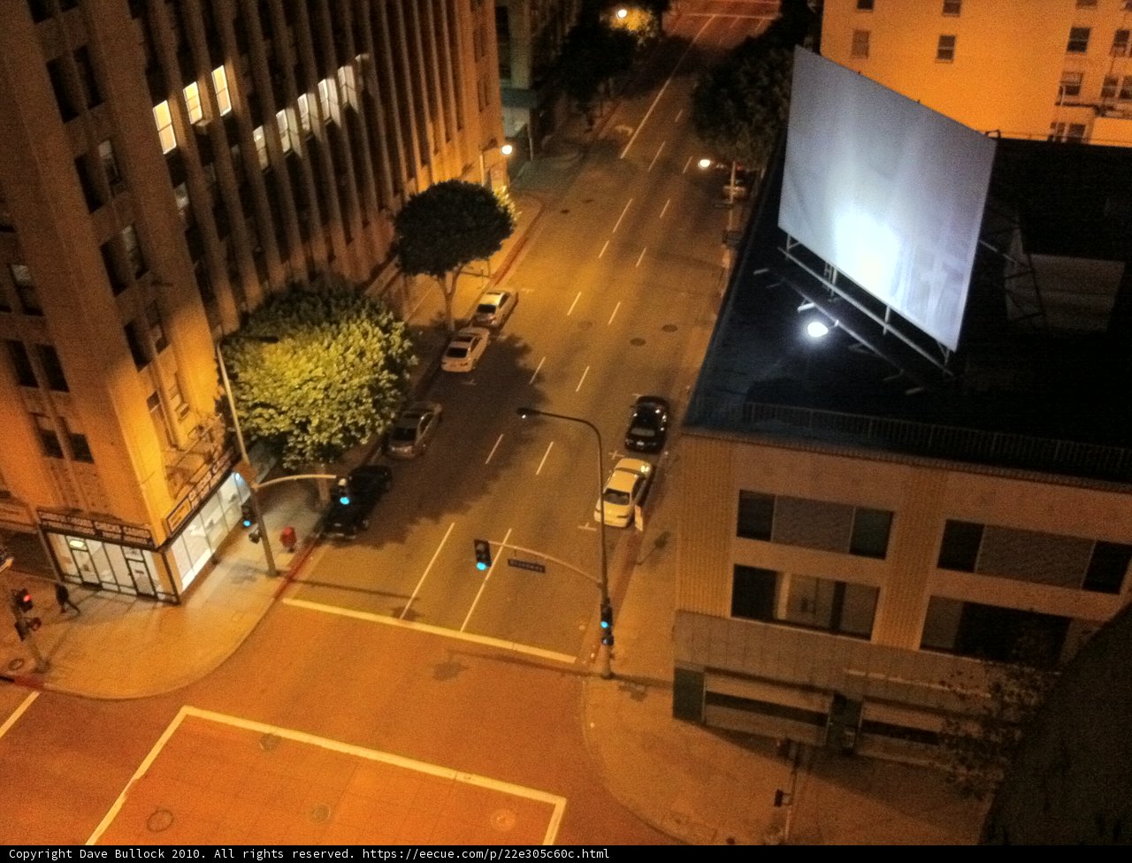 Night Skyscraper with Large Screen
