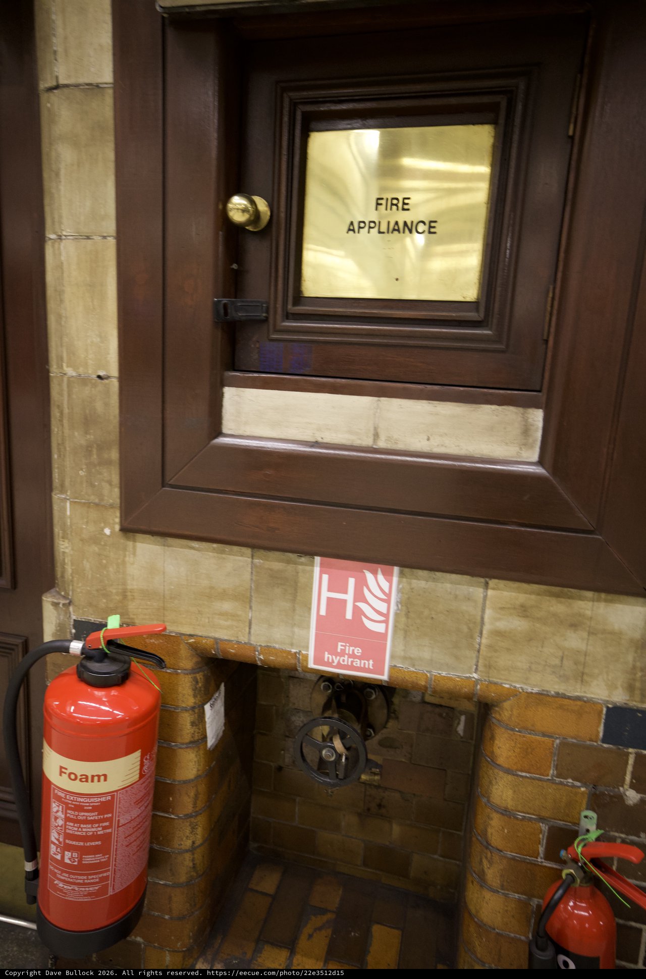 Fire Safety Equipment Cabinet in Historic London Building