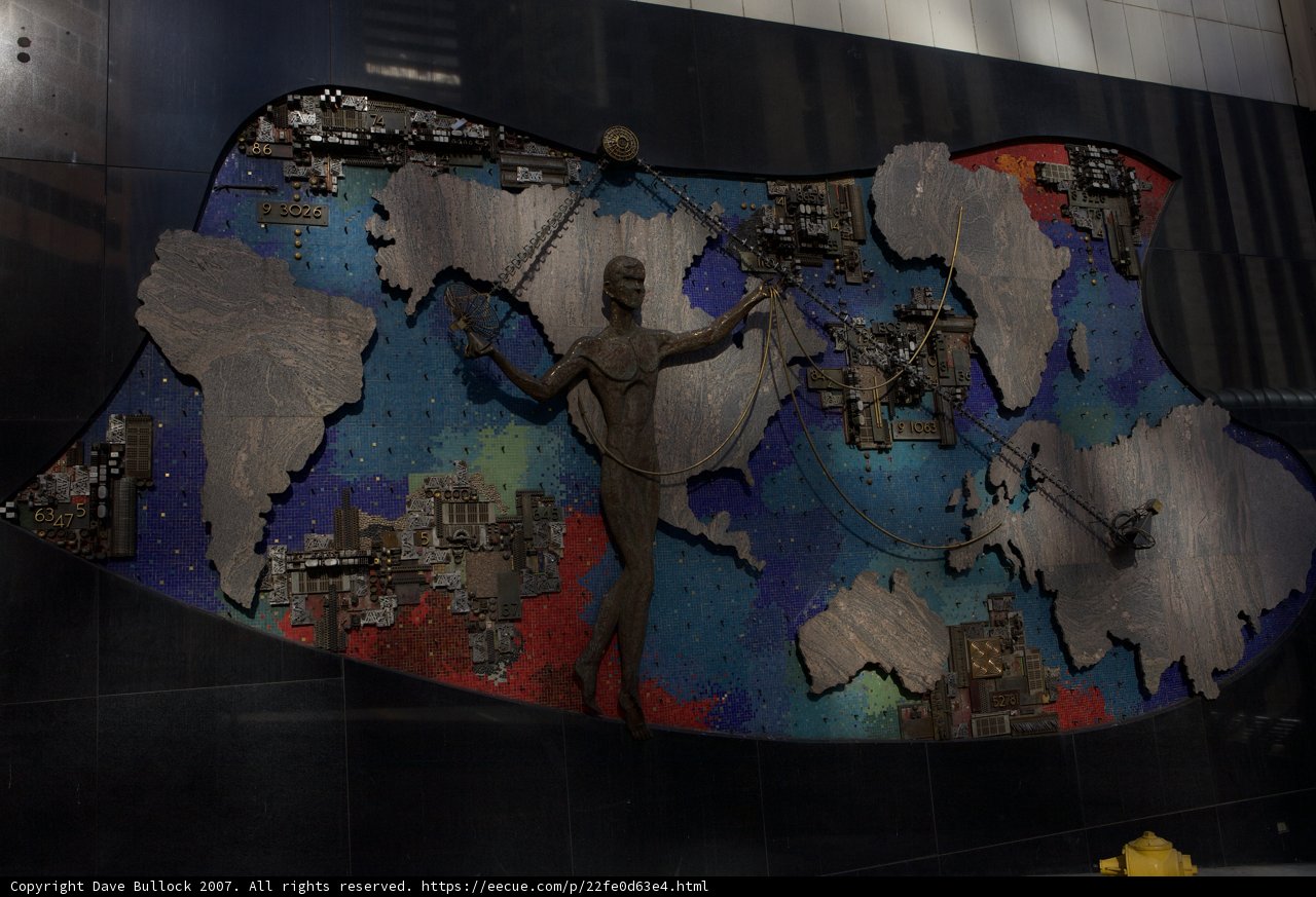 Mural Man Mapping Out His World