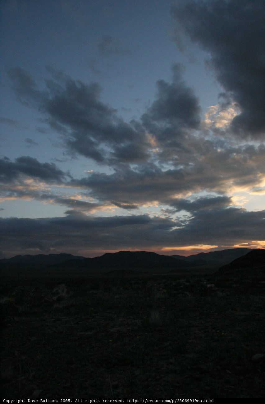 Desert Sunset with Clouds