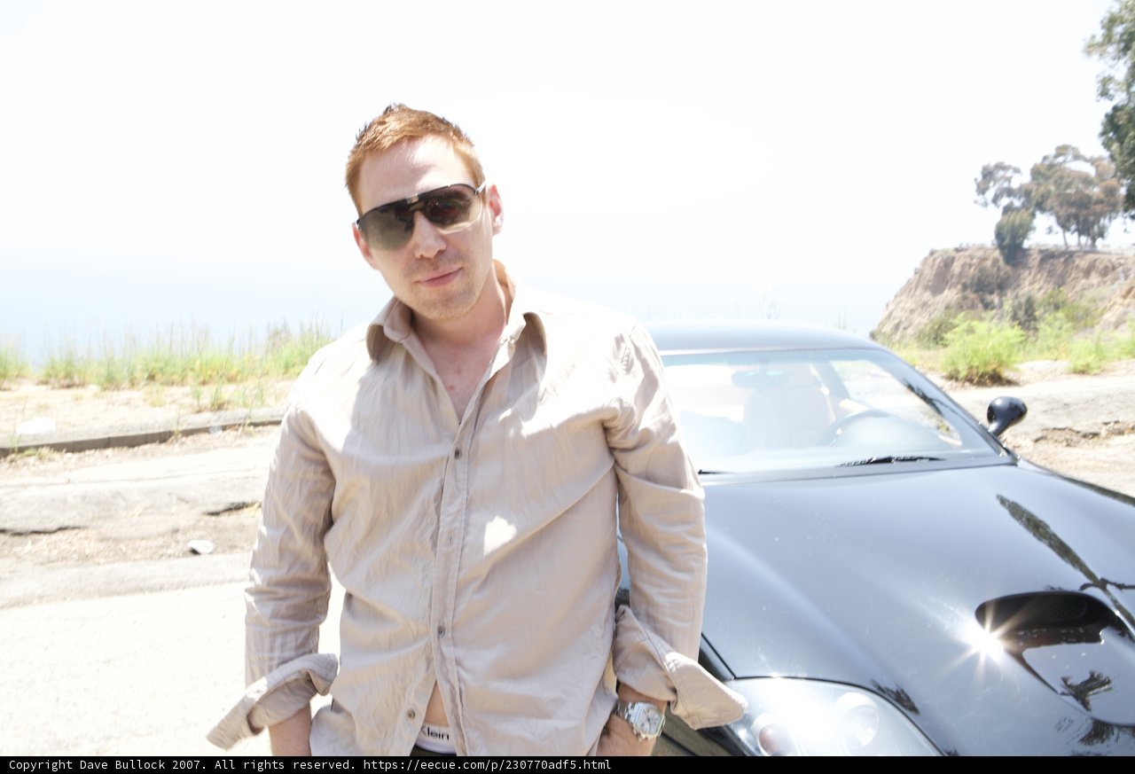 Cool dude with a classy ride