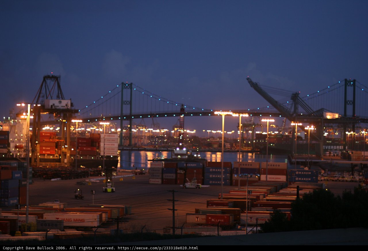 Dark Sky over the Urban Waterfront
