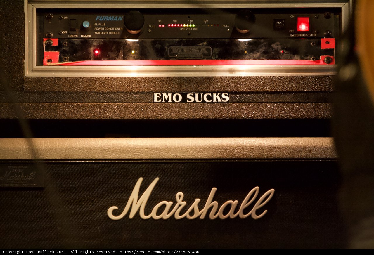 Marshall Amp with Written Insult