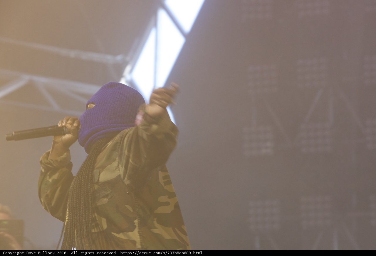 Blue Masked Entertainer Lights Up Coachella Crowd