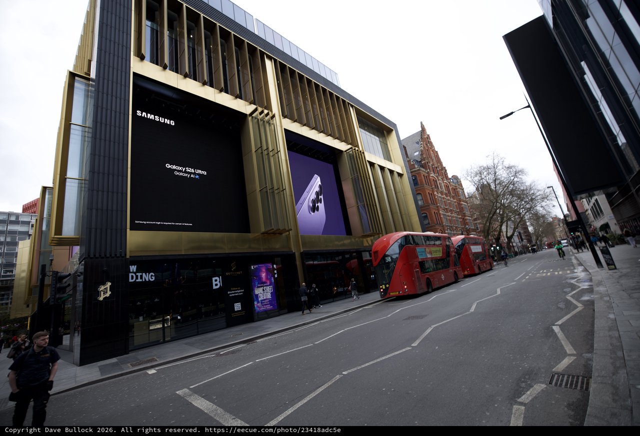 Samsung Galaxy Advertisement on Modern London Building