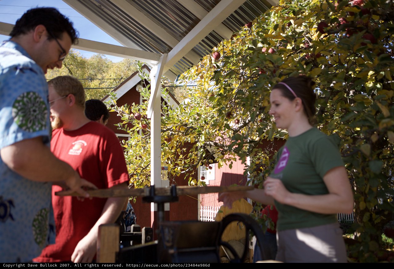 Apple Cider Pressing at the Farm Fall Harvest