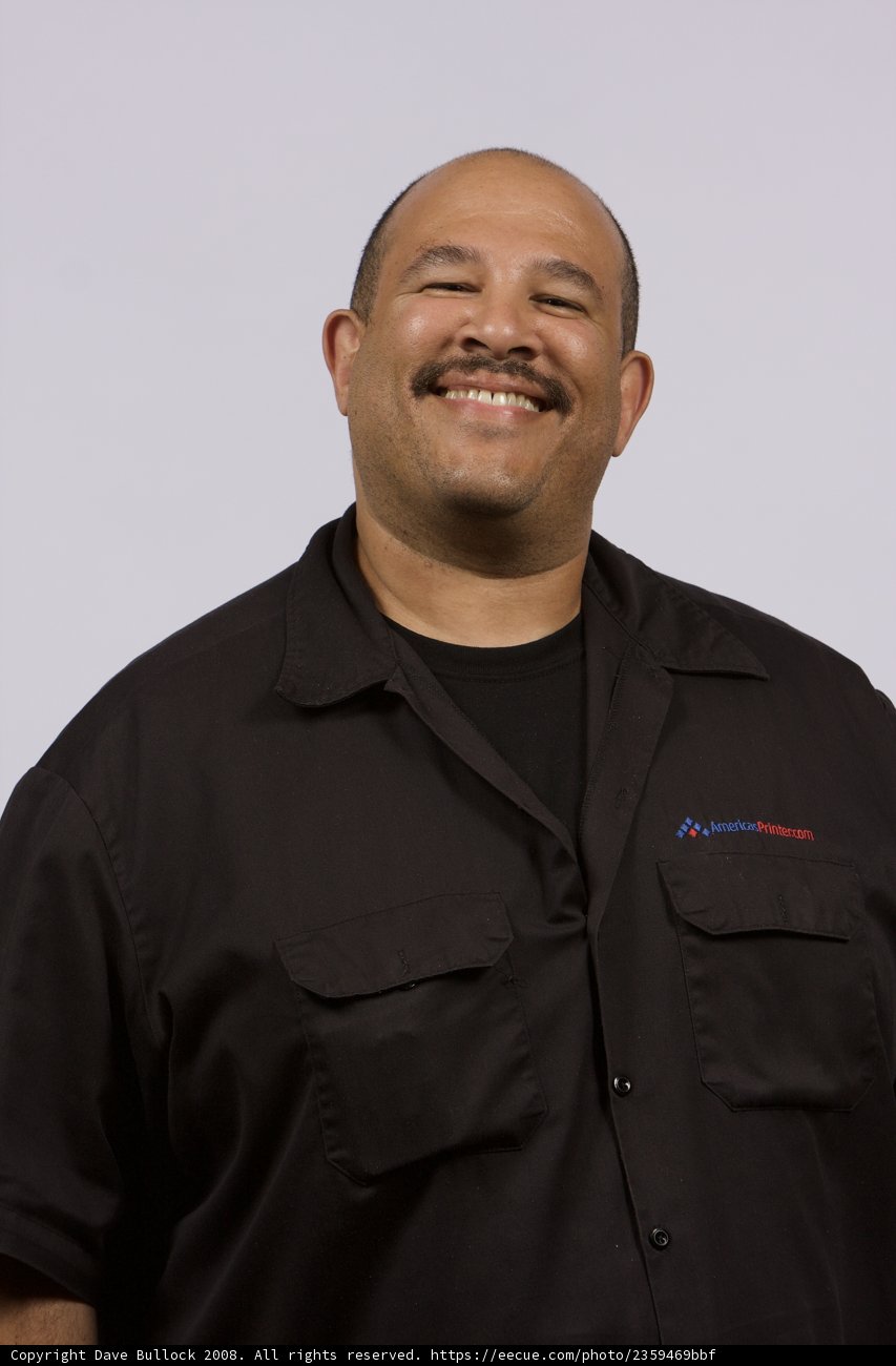 Happy Man in Black Shirt