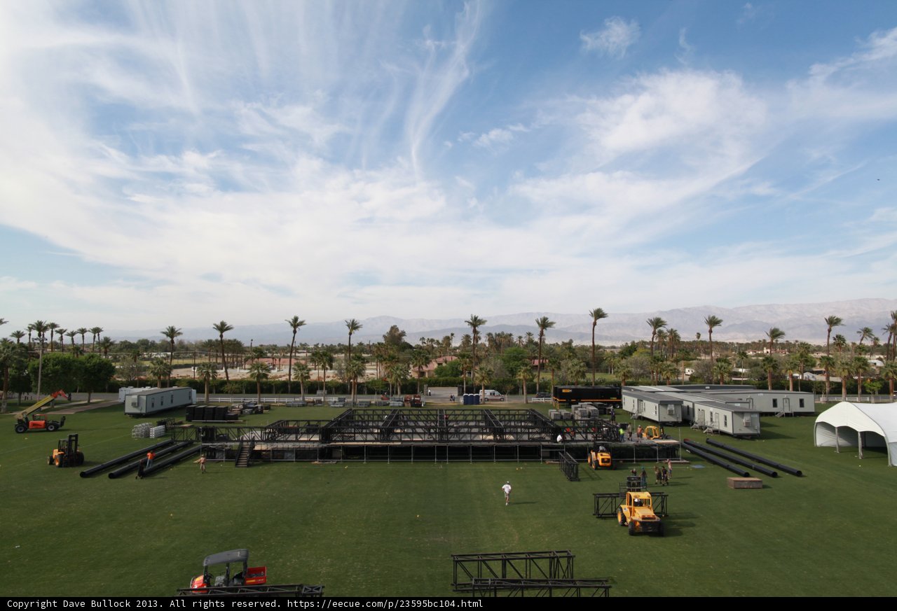 Stage in a Lush Green Field