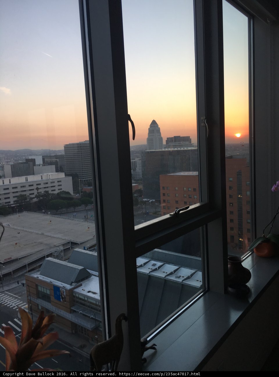 Sunset Cityscape View from The Broad Window