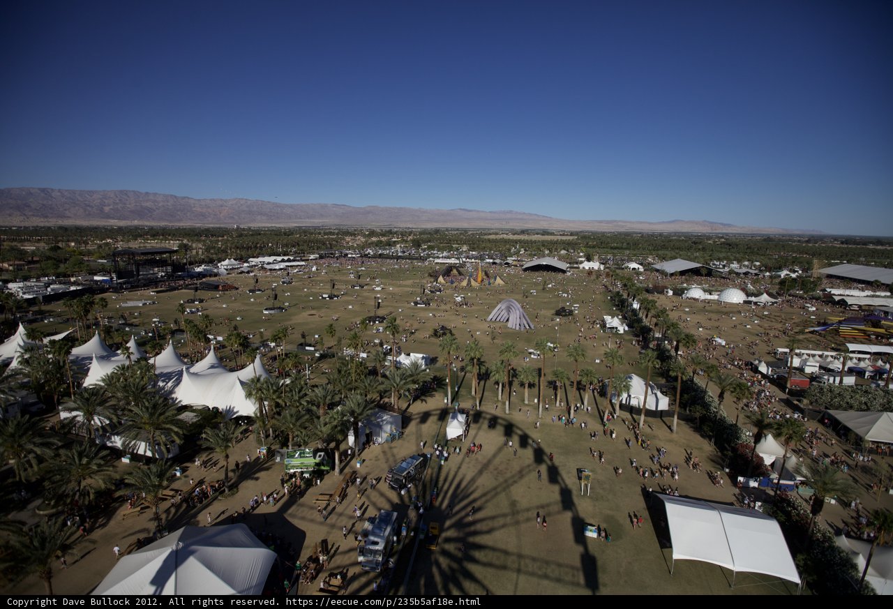 Aerial View of Coachella Festival Grounds