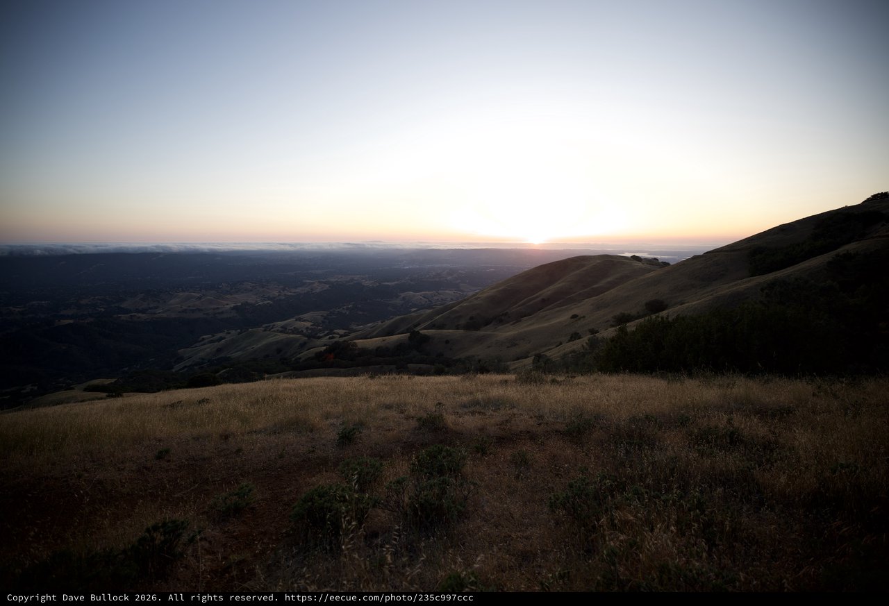 Golden Hills at Sunset from Mount Diablo Summit