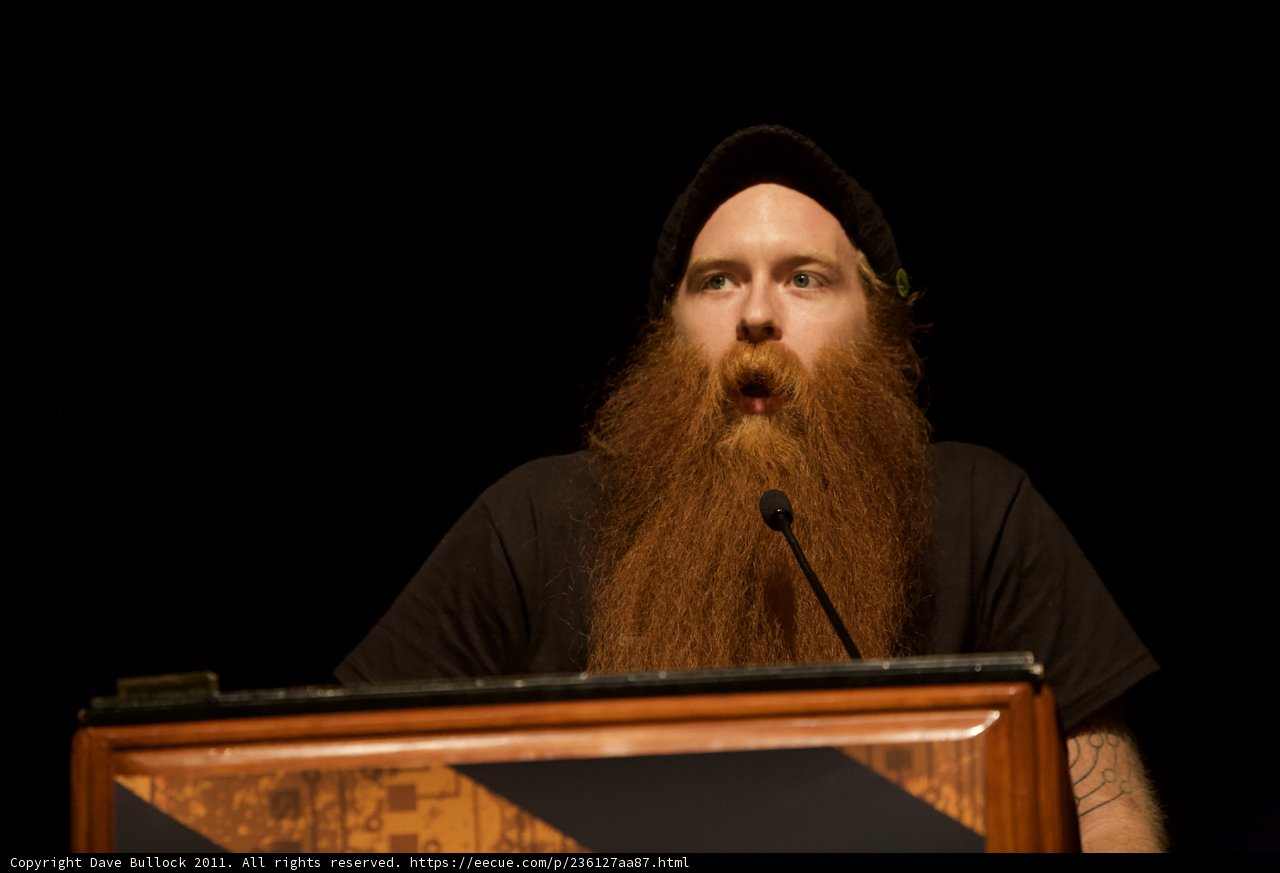 Bearded Man Takes the Podium at Defcon