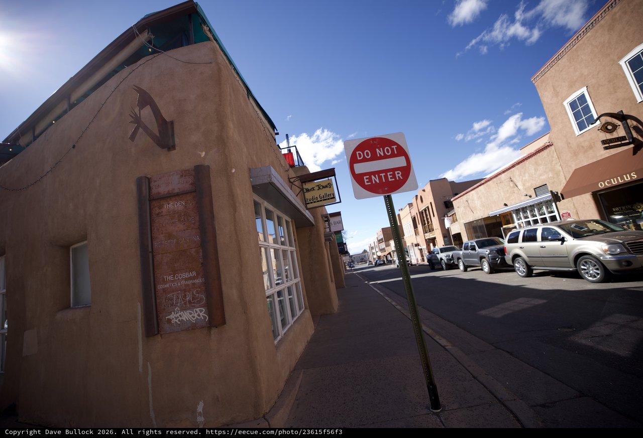 Adobe Architecture on Historic Santa Fe Street