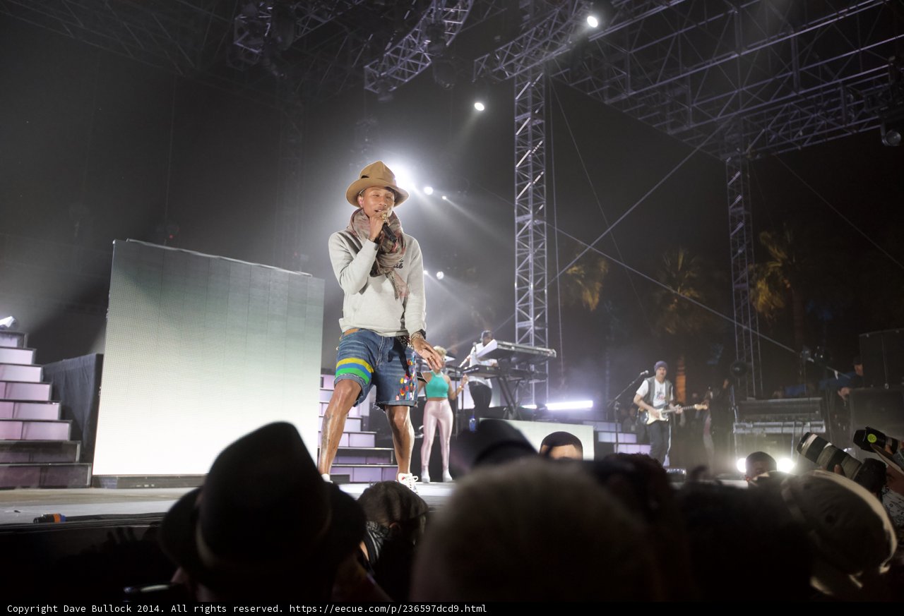 Pharrell Williams Rocks the Stage at Coachella 2014
