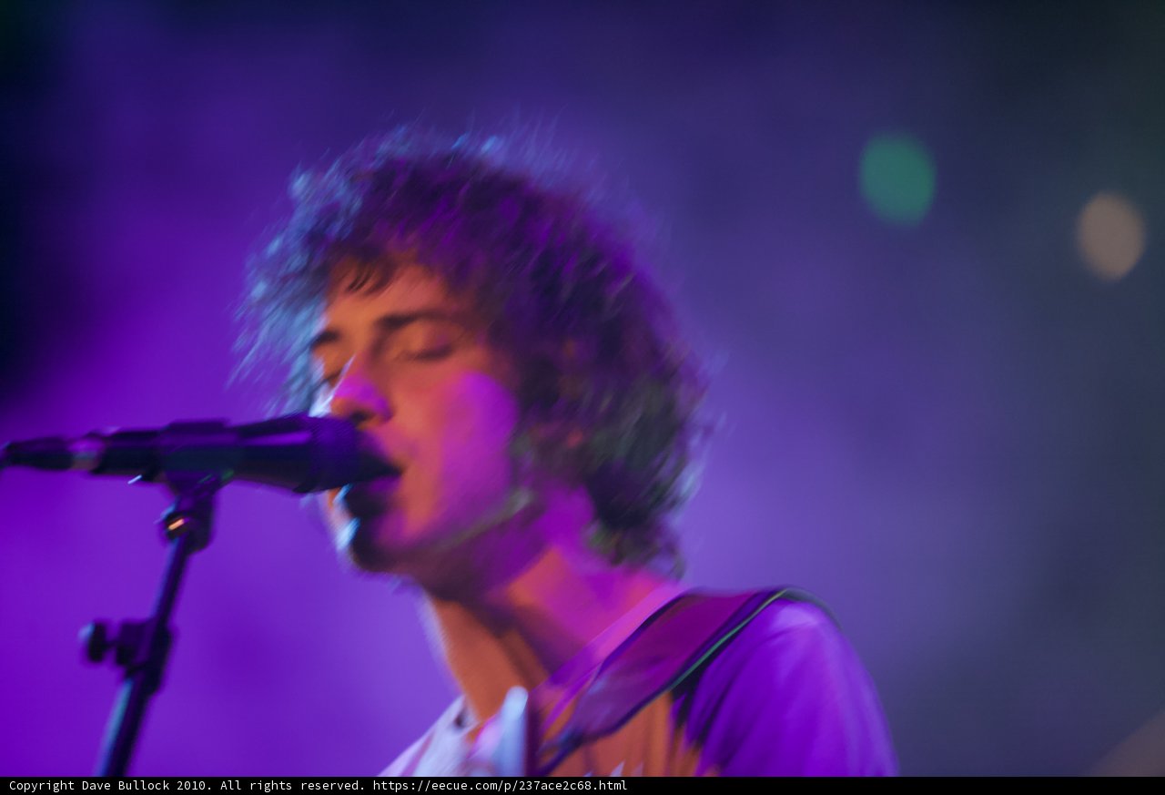 Andrew VanWyngarden Rocking the Mic at Coachella 2010