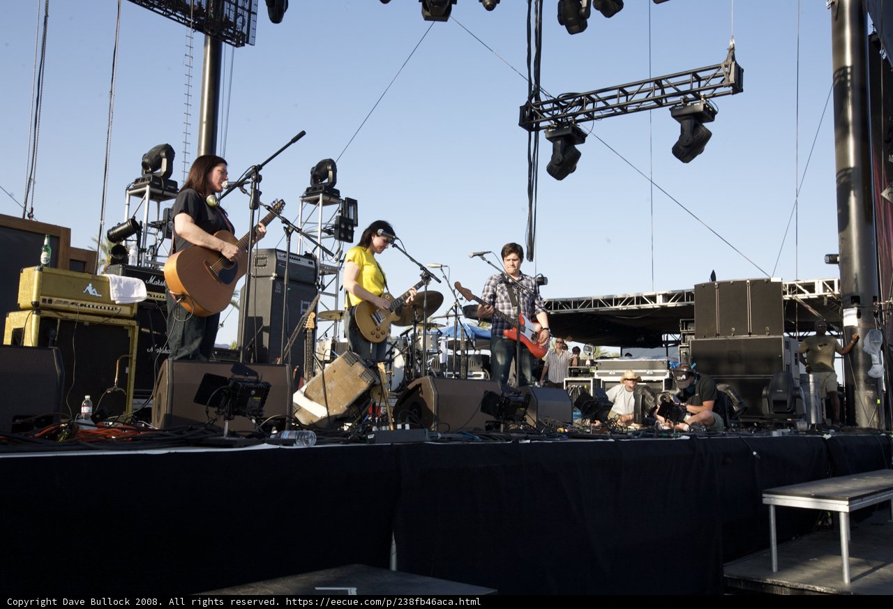Kim Deal Performing with Her Band at Coachella Music Festival