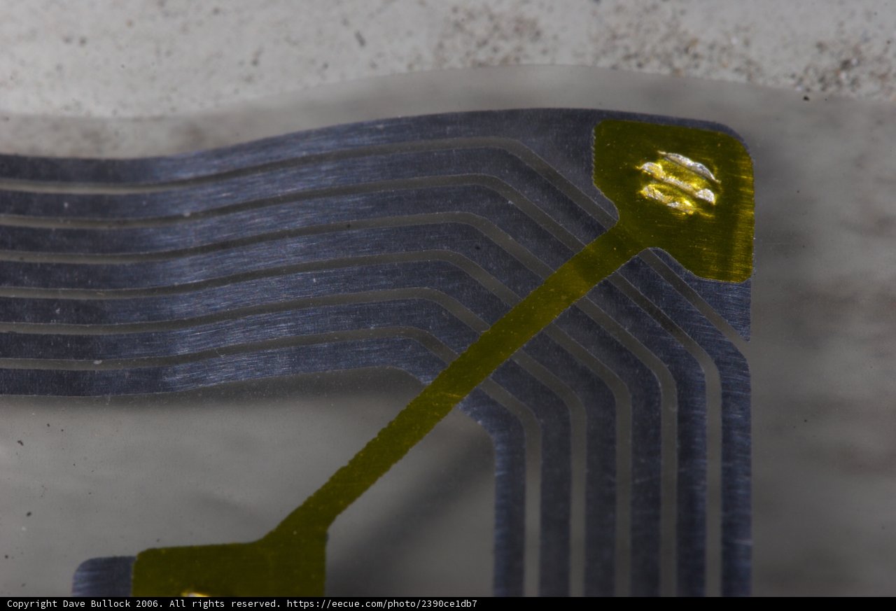 Hardware Detail: Yellow Striped Metal