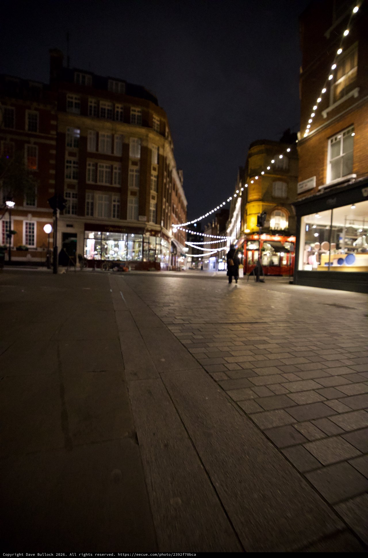 Evening Glow on a London Shopping Street