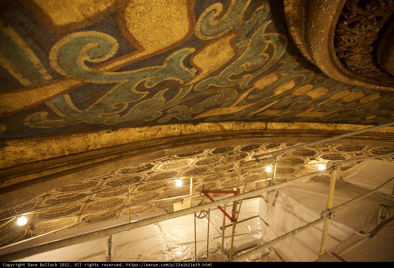 The Golden Vault Ceiling of the Theater