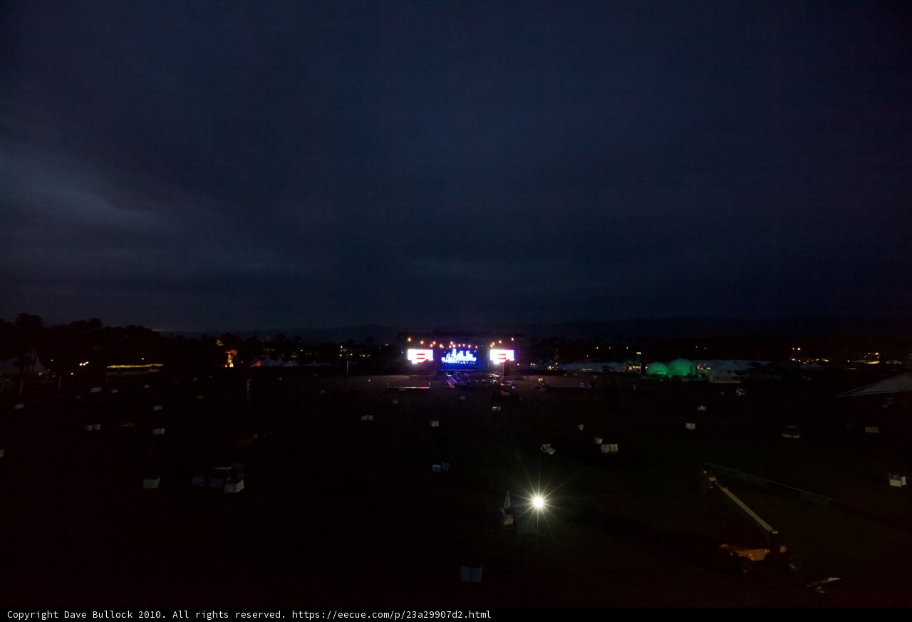 Above the Coachella Stage at Night