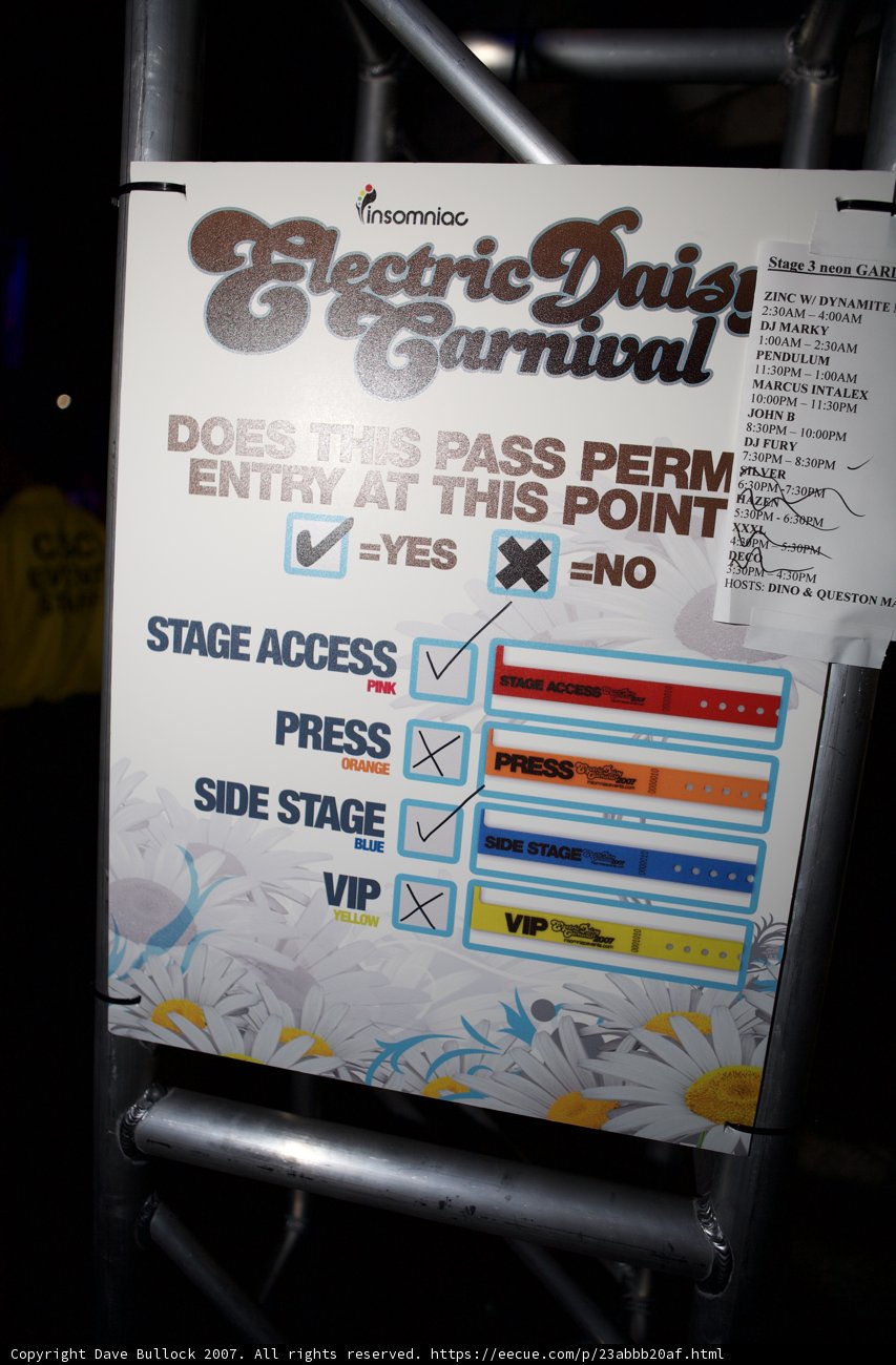 Electric Daisy Carnival Sign