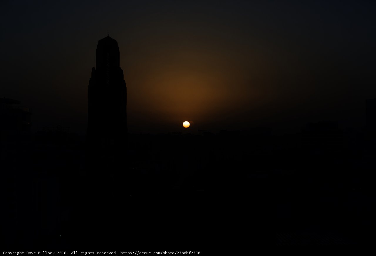 Sunset behind the Clock Tower