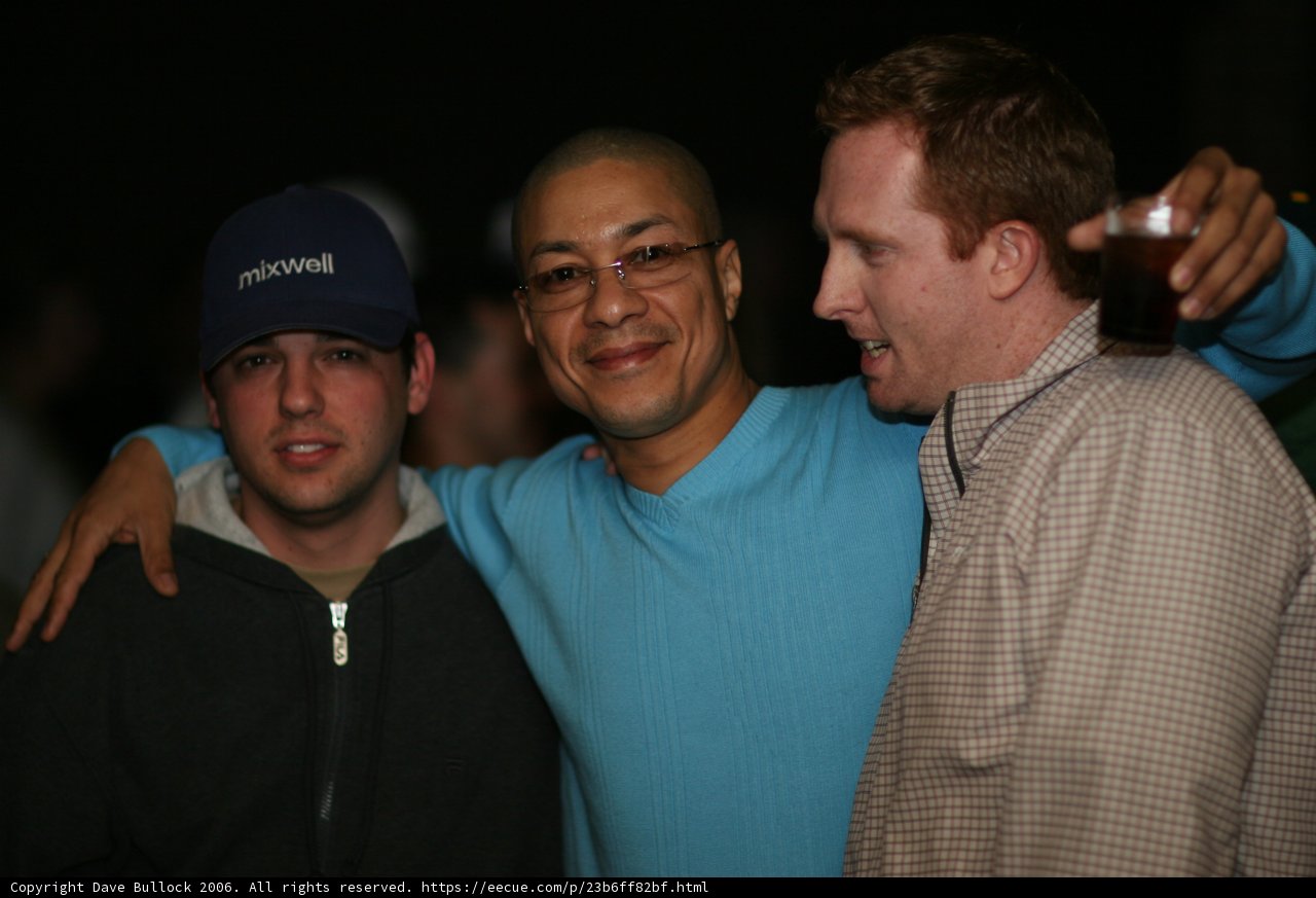 Three Men Unwind at Breakage Party